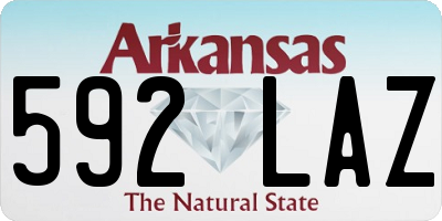 AR license plate 592LAZ