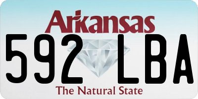 AR license plate 592LBA