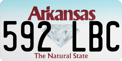 AR license plate 592LBC