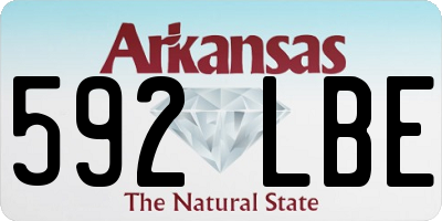 AR license plate 592LBE