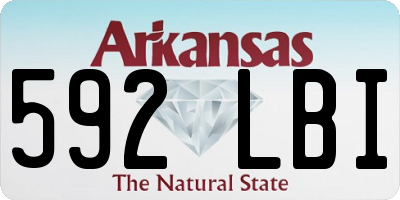 AR license plate 592LBI