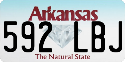 AR license plate 592LBJ