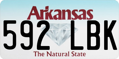 AR license plate 592LBK