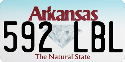 AR license plate 592LBL