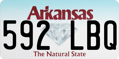AR license plate 592LBQ