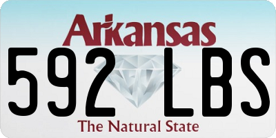 AR license plate 592LBS