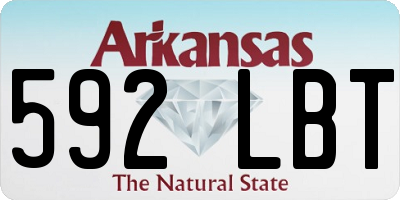 AR license plate 592LBT
