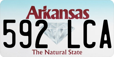AR license plate 592LCA