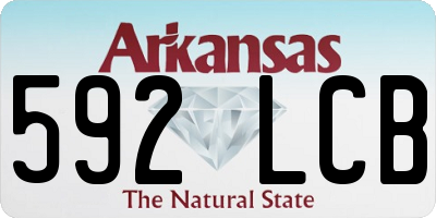 AR license plate 592LCB