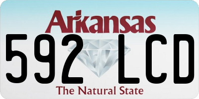 AR license plate 592LCD
