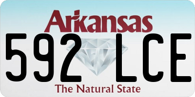 AR license plate 592LCE