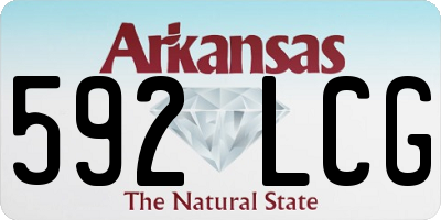 AR license plate 592LCG