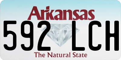 AR license plate 592LCH