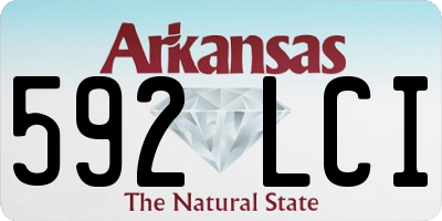 AR license plate 592LCI