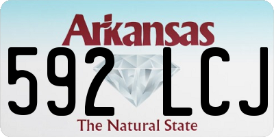 AR license plate 592LCJ