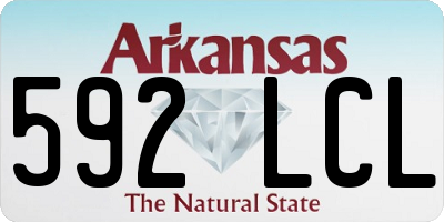 AR license plate 592LCL
