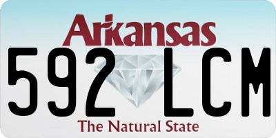 AR license plate 592LCM