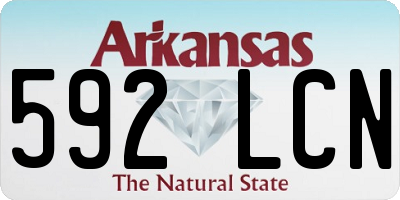 AR license plate 592LCN