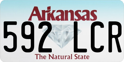AR license plate 592LCR