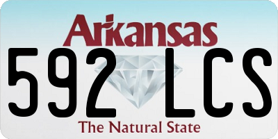 AR license plate 592LCS