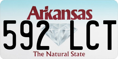 AR license plate 592LCT