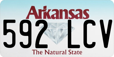 AR license plate 592LCV