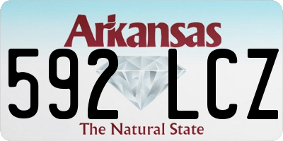 AR license plate 592LCZ