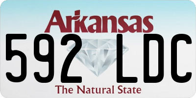 AR license plate 592LDC