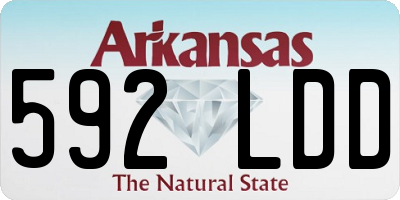 AR license plate 592LDD
