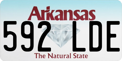 AR license plate 592LDE