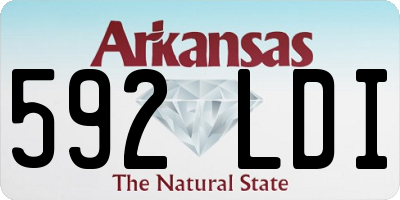 AR license plate 592LDI