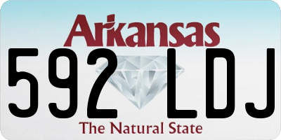 AR license plate 592LDJ