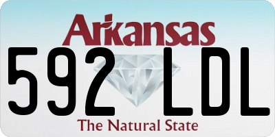 AR license plate 592LDL