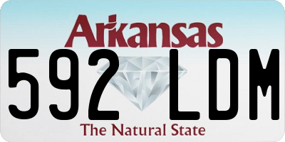 AR license plate 592LDM
