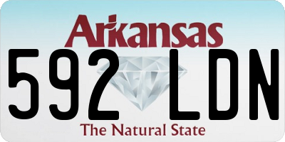 AR license plate 592LDN