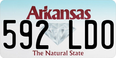 AR license plate 592LDO