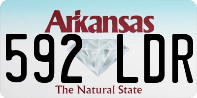 AR license plate 592LDR