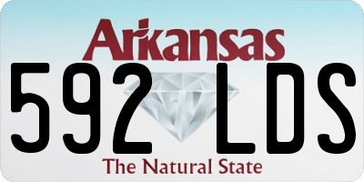 AR license plate 592LDS