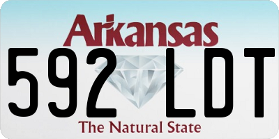 AR license plate 592LDT