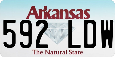 AR license plate 592LDW