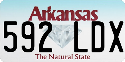 AR license plate 592LDX