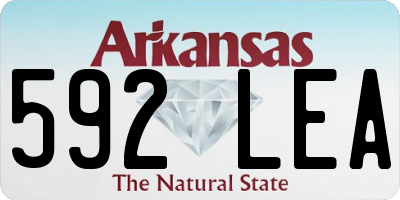 AR license plate 592LEA