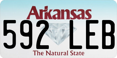 AR license plate 592LEB