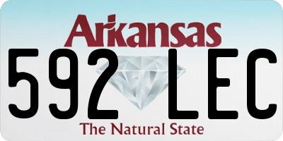 AR license plate 592LEC