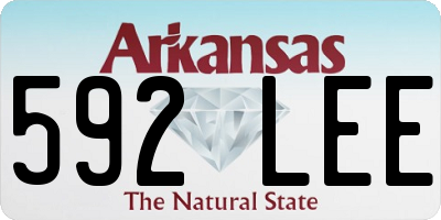 AR license plate 592LEE