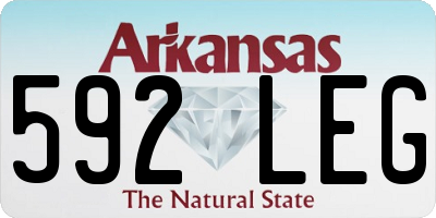 AR license plate 592LEG