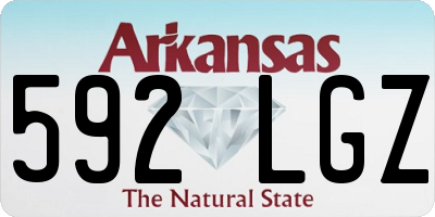 AR license plate 592LGZ