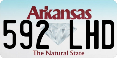 AR license plate 592LHD