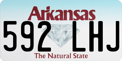 AR license plate 592LHJ
