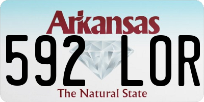 AR license plate 592LOR